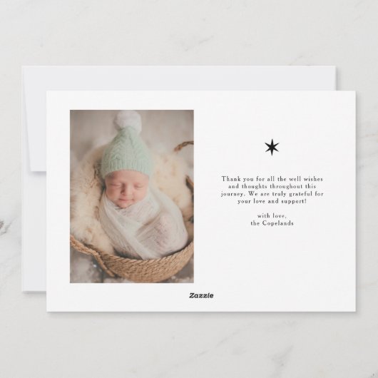 Une étoile est née Noël Faire-part de naissance bl (Dos)