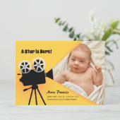 Une étoile est née Photo Faire-part de naissance (Debout devant)