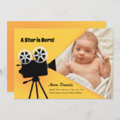 Une étoile est née Photo Faire-part de naissance (Devant / Derrière)