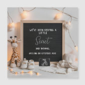 Une faire-part de grossesse en girafe en douceur a (Devant)