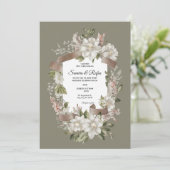 Une Faire-part de mariage traditionnelle délicate (Debout devant)