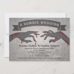 Une Faire-part de mariage zombie