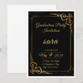 Une fascinante invitation à la fête de graduation  (Devant / Derrière)