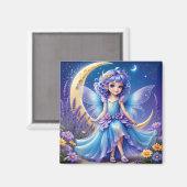 Une fée - Aimant bleu (Recto/Verso)