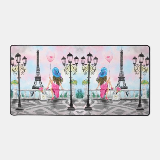 Une femme à Paris Tour Eiffel Design miroir (Recto)