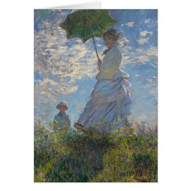 Une femme avec un parasol par Monet (Devant)