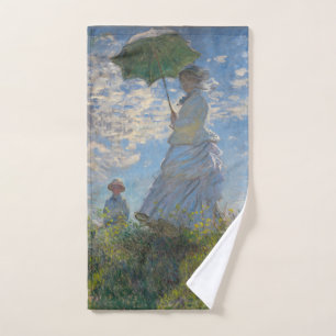 Une femme avec un parasol Paysage français