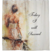 Une femme du rideau de douche sur un banc aujourd' (Devant)