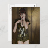 Une femme en attente : Portrait numérique Carte d' (Devant / Derrière)