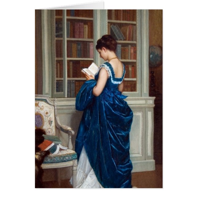 Une femme en bleu, lisant un livre (Devant)