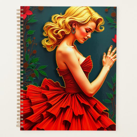 Une femme en robe rouge (Devant)