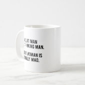 Une Femme Quit Est Habituellement Mad Café Mug (Devant gauche)