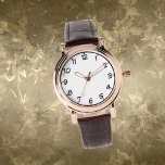 Une femme Rose Gold Vintage montre pour elle<br><div class="desc">Montre Vintage en or Rose pour femmes avec bracelet en cuir Brown un cadeau pour elle! Un grand cadeau que quelqu'un spécial pour toute occasion!</div>