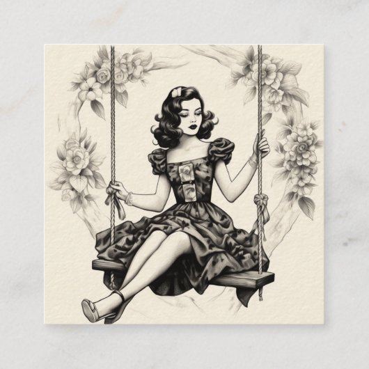 Une femme sur une carte d'appel swinger (Dos)