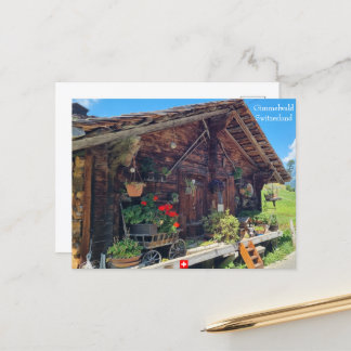Une ferme à Gimmelwald, Suisse Carte postale