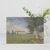 Une ferme dans un champ de blé Invitation (Debout devant)