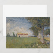 Une ferme dans un champ de blé Invitation (Devant / Derrière)