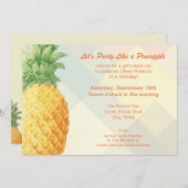 Une fête comme un ananas | Carte d'invitation (Devant / Derrière)