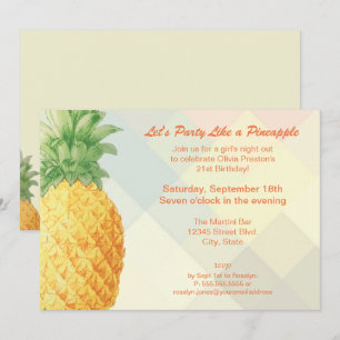 Une fête comme un ananas Carte d'invitation