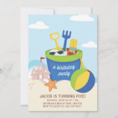 Une fête de plage Invitation de fête d'anniversair (Devant)