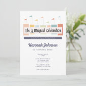 Une fête magique Invitation d'anniversaire (Debout devant)
