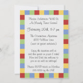 Une fille à la figure avec des ballons Invitation  (Dos)