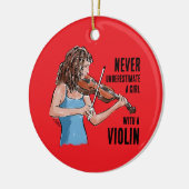Une fille avec un ornement de violon (Gauche)