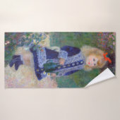 Une fille avec une canne d'arrosage, Renoir (Serviette de bain)