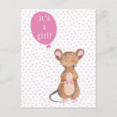 Une fille. | Carte postale Cute Woodland Mouse (Devant)