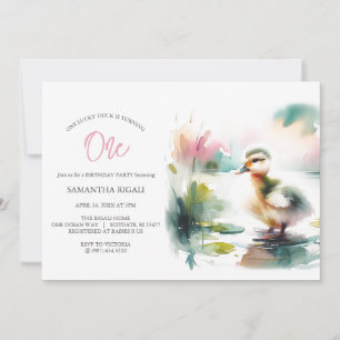 Une fille chanceuse Invitations d'anniversaire