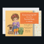 Une fille d'anniversaire avec son chien Invitation<br><div class="desc">Une adorable invitation à la fête d'anniversaire de votre petit chien. La carte est facile à customiser avec votre libellé, police, couleur de police, options de forme de papier et choix de six types de papier. Pas exactement ce que tu cherches ? Tous nos produits peuvent être conçus sur mesure...</div>