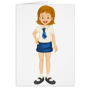 une fille dans l'uniforme scolaire