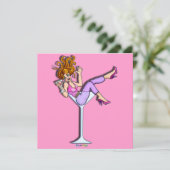 UNE FILLE DANS UNE INVITATION DE FÊTE MARTINI EN V (Debout devant)