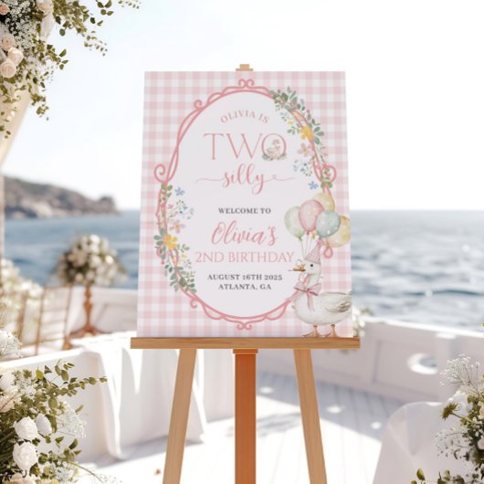 Une fille d'oie sotte 2e Affiche de bienvenue d'an