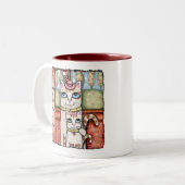 Une fille est, tasse de café/thé (Devant gauche)