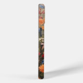 Une fille et plein de fleurs iPhone 15 Coque (Verso / Droite)