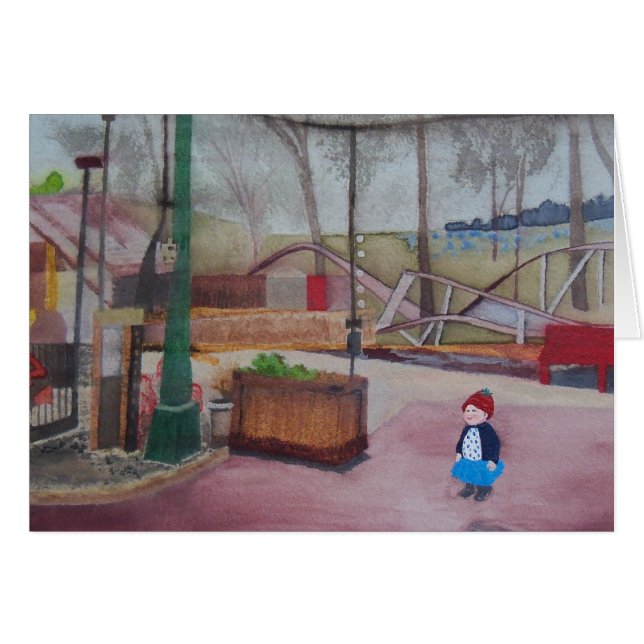 "Une fille et un parc d'attractions… " (Devant Horizontal)