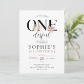 UNE Fille florale délirante Invitation d'anniversa (Debout devant)