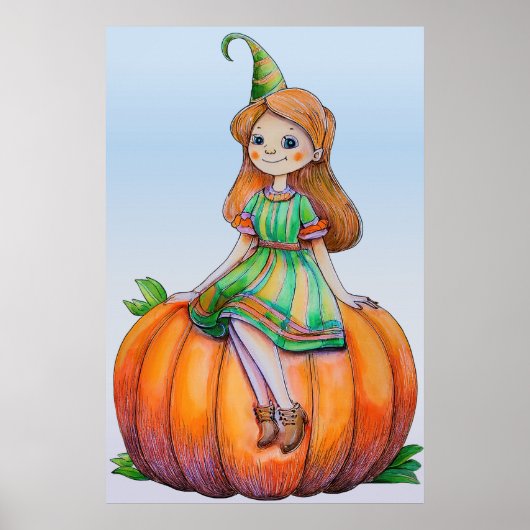 Une fille Imaginaire sur une affiche Citrouille (Devant)