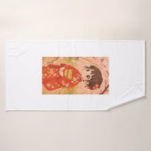 Une fille japonaise mignonne dans un jardin de fle (Serviette de bain)