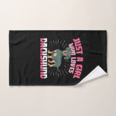 Une fille qui aime Dachshund (Serviette à main)