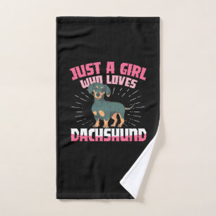 Une fille qui aime Dachshund