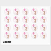 Une fille. | Stickers souris bois mignon (Feuille)