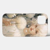 Une fille tenant un Coque Dandelion iPhone 13 (Verso (horizontal))