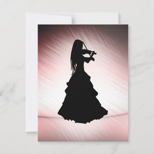 Une fille tzigane joue violon Invitation unique (Devant)