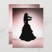 Une fille tzigane joue violon Invitation unique (Devant / Derrière)