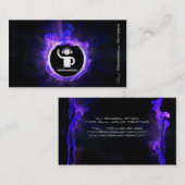Une flamme bleue fraîche DJ et carte de visite de (Devant / Derrière)