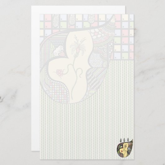 Une Fleur Dans La Papeterie (Devant / Derrière)