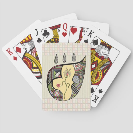 Une Fleur Dans Les Cartes De Jeu Classiques (dos)