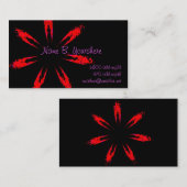Une fleur pour vous carte de visite (Devant / Derrière)